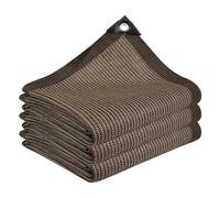 Garden e Mesh con occhielli 90% protezione UV marrone e panno per terrazze piscine Peras (4 x 8 m) - Copertura per baldacchino esterno
