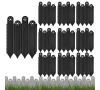 Garden Edging, 10 set Rust-Proof Yard Edging, PP Material, Decorative Interlocking Garden Recinzione, Animal Barrier and Vegetable Palisade for Outdoor Patio, Flower Bed, 17x9 in, 10 Pack