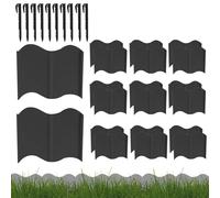 Garden Edging Border, Decorative Garden Borders, 5,51 x 5,91 x 0,79 pollici, 20 pezzi Removable Fence Panel Decor Flower Bed Barrier for Lawn Patio Driveway Walkway Backyard