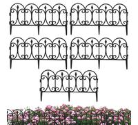 Garden Edging Borders - Flexible Black Decorative Guard Strip for Flower Beds | 5 Piece Landscape Barrier Trim for Patio Yard Backyard Walkway Path Outdoor Gardening Arrangement