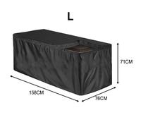 Garden Essentials Protezione Resistente 210D Impermeabile Box Cover Nero