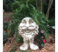 Garden Face Sculpted Flower Pot,Whimsical Face Planter with Feet,Unique Resin Flower Pot for Succulents Herbs Home Decor,Funny Expression Head Planter for Indoor Outdoor Use