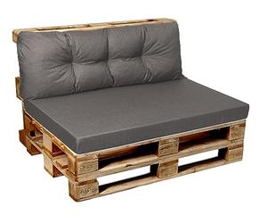 Garden Factory - Cuscini per bancali, Cuscini per divano di pallet, Seduta, Schienale o Set V1, Schienale 120x50 grigio