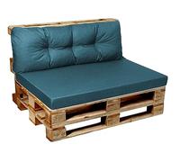 Garden Factory - Cuscini per bancali, Cuscini per divano di pallet, Seduta, Schienale o Set V1, Seduta 120x40 turchese