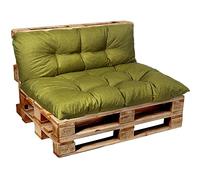 Garden Factory - Cuscino per bancale, Cuscini per Pallet, Seduta, Schienale o Set, Trapuntato, Cuscino Laterale 60x40 Lime