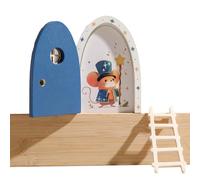 Garden Fairy Door - Piccole porte di legno per casa delle bambole | Giardino, compleanno, scuola, ufficio, camera da letto e decorazioni di appartamenti, finestra di Finestra fantasy
