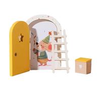 Garden Fairy Door - Piccole porte di legno per casa delle bambole | Giardino, compleanno, scuola, ufficio, camera da letto e decorazioni di appartamenti, finestra di Finestra fantasy