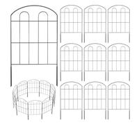 Garden Fence - 10 pezzi pannelli di recinzione | Bordi del giardino | Recinzione da giardinaggio in metallo | NO Borte paesaggistiche a prova di ruggine | Bordo del filo metallico della difesa a terra