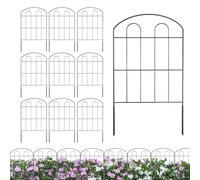 Garden Fence, 10 Pieces Decorative Rustproof Garden, Arched Edging, Ground Defense, Metal Wire, Animal Barrier, Lawn, Plants, Backyard, Outdoor Protection, Landscape Border
