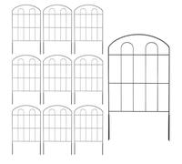 Garden Fence, Metal Fence Barrier, 10-Pieces Decorative Rustproof Panels, 21.65x12.6 inches Compact Arched Edging Set, Outdoor Use for Lawn, Plants, Yard, Backyard and Landscape Protection