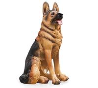 Garden Figurines, Wolf Dog Will Speak Ornament Outdoor Resin Figure Decorative for Patio Lawn Yard Home Entryway Hallway Gift