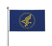 Garden Flag Dipartimento Della Salute E Dei Servizi Umani Degli Stati Uniti Colore Vivido Bandiera Decor Bandiere Pirata Per Home Raduni Eventi 3X5Ft