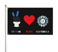 Garden Flag Estoni Pace Guatemala Guatemalteco Bandiere Da Giardino Decorative Outdoor Flag Grande Bandiera Da Cortile Per Attività Di Strada Soggiorno Camera Da Letto 90X150Cm