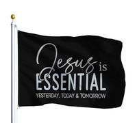 Garden Flag Gesù È Essenziale Ieri Oggi E Domani Outdoor Flag Colore Vivido Bandiera Da Cortile Lavabile Bandiere Da Giardino Per Giardino Attività Di Strada Soggiorno 90X150Cm