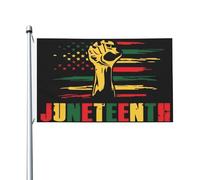 Garden Flag Juneteenth, Mese Della Storia Dei Neri Afroamericani Personalizzata Bannière Coutures Doubles Bandiera Per Bar Raduni Marce 3X5Ft