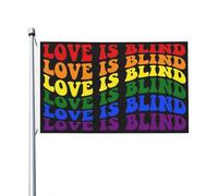Garden Flag L'Amore È Cieco Gay Pride Rainbow Colore Vivido Bannière Poliestere Bandiere Pirata Per Home Interno Marce 3X5Ft