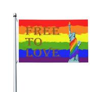 Garden Flag Lgtb Arcobaleno Libero Di Amare Poliestere Bandiere Pirata Durevole Bannière Per Marce Conferenza Bar 3X5Ft