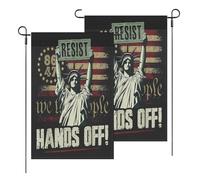 Garden Flag Mani Politiche Lontane Dalle Libertà: Resistere A Mani Lontane Dalla Democrazia Poliestere Bandiera Decor Bannière Per Home Interno Giardino 3X5Ft