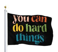 Garden Flag Puoi Fare Cose Difficili Outdoor Flag Grande Bandiera Da Cortile Lavabile Bandiere Da Giardino Per Attività Di Strada Calcio Soggiorno 90X150Cm