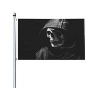 Garden Flag Teschio Della Morte Di Halloween Decor Bandiera Resistente Ai Raggi Uv Bandiere Pirata Per Esterno Conferenza Parata 3X5Ft