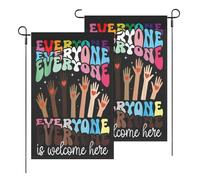Garden Flag Tutti Sono Benvenuti Qui. Supporto Diretto Per Gli Insegnanti. Decor Bannière Colore Vivido Bandiere Pirata Per Home Activités Sportives Raduni 3X5Ft