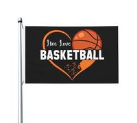 Garden Flag Vivi L'Amore Per Il Basket Poliestere Bandiera Durevole Bandiere Pirata Per Eventi Home Marce 3X5Ft