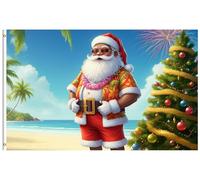 Garden Flag Winter Beach Sunset Tropical Christmas Tree Gifts Plam Tree Bandiere Da Esterno Outdoor Flags Robuste Bandiere Da Giardino For Spiaggia Esterno 90x150cm