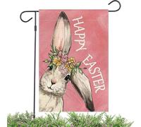Garden Flags Easter, Cat with Bunny Ears Decorative Banner, 11.81x17.72 inches, Double-Sided Seasonal Flag, Vibrant Photo Layout for Home Patio Balcony Deck Outdoor Spring Display
