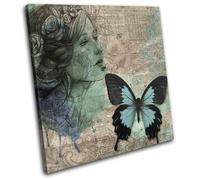 Garden Flower Vintage Floral SINGLE TELA parete arte foto stampa