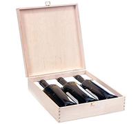 Garden Friend Cassetta PORTABOTTIGLIE 3B Naturale in Betulla 29X10X35 H