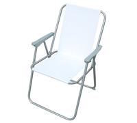 Garden Friend - S1526011 - Sedia pieghevole Relax - 76 x 47 x 53 cm - acciaio verniciato-PVC - bianco - Garden Friend - 91692 - Conf. da 1 Pz. - S1526011