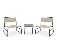 Garden Friend Salotto Cannes S2250009 in acciaio e textilene set composto da un tavolo e due poltrone colore marrone e beige