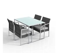 Set pranzo Bilbao Colore Black Washed (1 tavolo 4 poltrone)