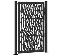 Garden Gate 105 x 155 cm Black Steel Try Design - Durable Fence Panel for Outdoor Security & Privacy, ideale per giardini e giardini