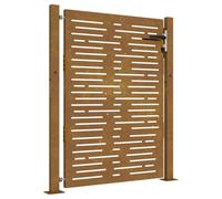 Garden Gate 105 x 155 cm Corten Steel Square Design - Rust-Resistant, Durable Fencing for Outdoor Spaces, Modern & Stylish Barrier Solution