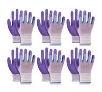 Garden Gloves 6 Pairs Thorn Proof - Latex Coated Safety Work Mittens