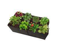 Garden Glow Bag - Borsa rettangolare per la coltivazione, fioriera rettangolare con 8 griglie, borsa da giardino per coltivare verdure, grande vaso in tessuto per uso interno ed esterno
