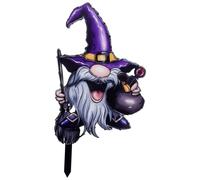 Garden Gnome Decoration Halloween Gnome Lawn Stake Ornament Creative Witch Yard