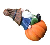 Garden Gnome Decoration Ringraziamento Gnome Autumn Pumpkin Statue Gnome