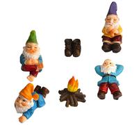 Garden Gnome Figurine Resina Miniatura Decorazioni Divertenti Da Giardino