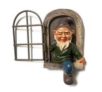 Garden Gnome Statue, Elf Out the Door Tree Hugger, Funny Garden Tree D