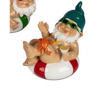 Garden Gnome Sunshine Con Salvagente E Granchio D.19cm FORMANO Giardino S25