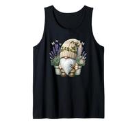 Garden Grandpa Gnome With Lilac Plants In Pots For Summer Canotta