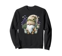 Garden Grandpa Gnome With Lilac Plants In Pots For Summer Felpa