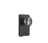 Garden Grandpa Gnome With Lilac Plants In Pots For Summer PopSockets PopWallet per MagSafe