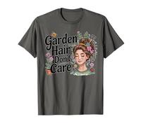 Garden Hair Don't Care Divertente Giardiniere Amante dei Fiori Maglietta