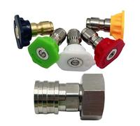 Garden Hose Adapter, Heavy Duty Dustproof Attachment, 4,9 x 3,3 x 3,3 cm Quick Connect Joint, Irrigazione tubo Hardware, Solid Brass High Pressure, Suitable for Washer Valve Sprayer