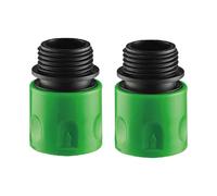Garden Hose Connector, 2 pezzi femmina ABS Quick Coupler, Fast Attachment Rust Proof UV Stabile Leak Proof Lightweight Compact, Hose Fitting Kit for Garden Garage, 1,00 x 0,98 pollici, Green