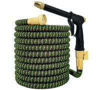 Garden Hose Expandable Magic Hose for Garden Watering and Cleaning, 3/4", Connector, Sprinkler Head, Watering Device(Black Green,US_100FT)