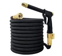 Garden Hose Expandable Magic Hose for Garden Watering and Cleaning, 3/4", Connector, Sprinkler Head, Watering Device(Black,US_75FT)